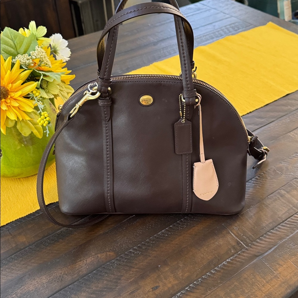Coach Brown  Leather Crossbody Bag